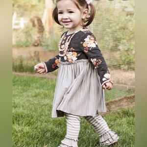 Matilda Jane x Joanna Gaines "Sweet as Pie" Dress 3-6m ruffles pleated skirt